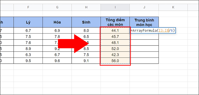 Cách kéo công thức nhanh trong Google Sheet đặt cho cả cột cực nhanh